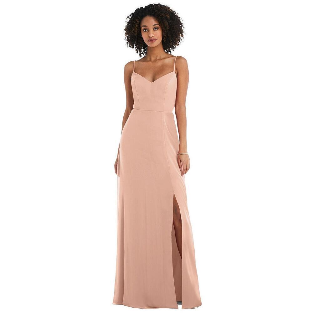 Jenny Yoo Long Bridesmaid A Line Dress Size 10  Sweetheart Neck Cutout Back NWT